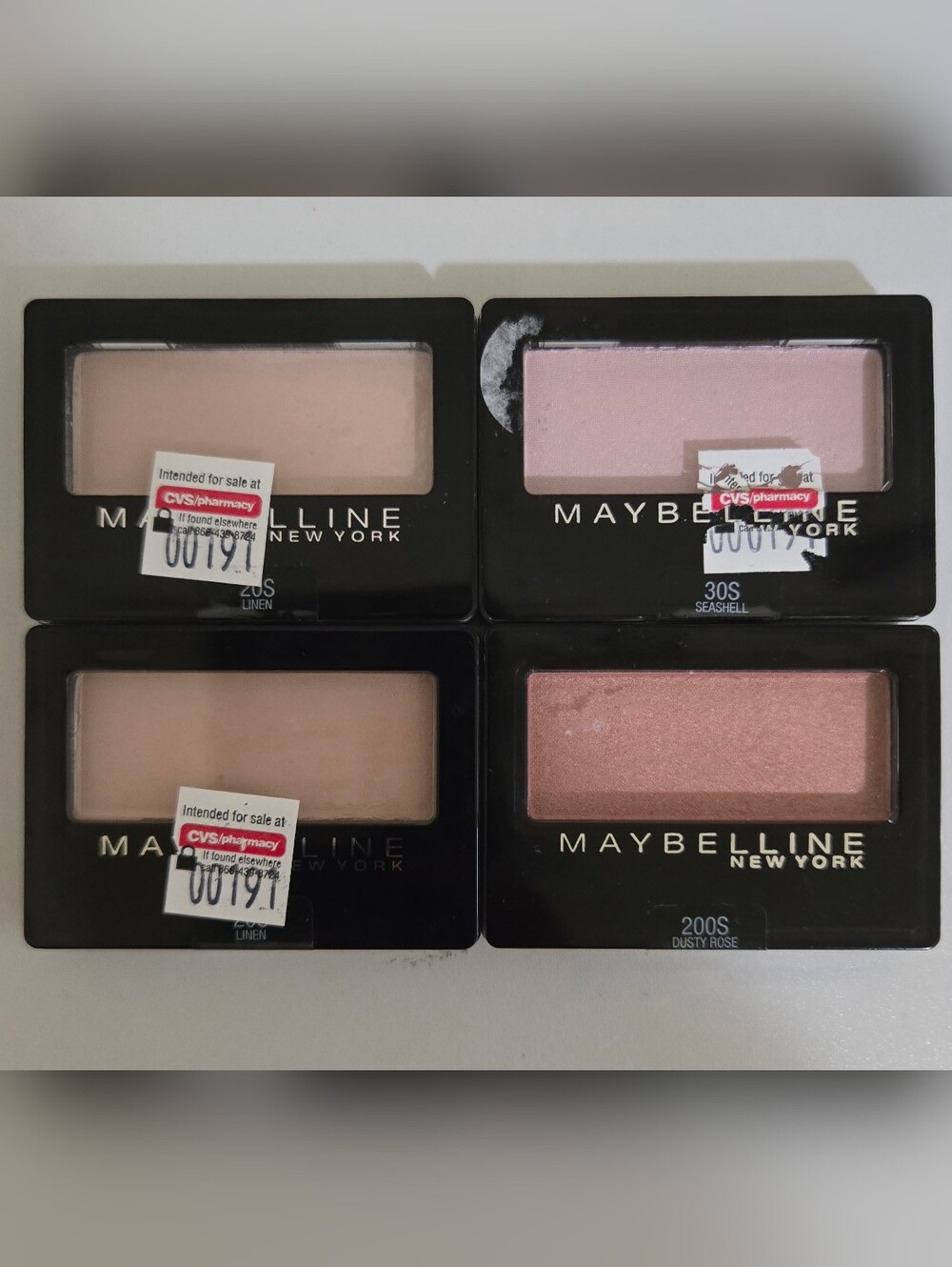 New Maybelline Eyeshadow Set (2 Linen, 1 Seashell, 1 Dusty Rose)